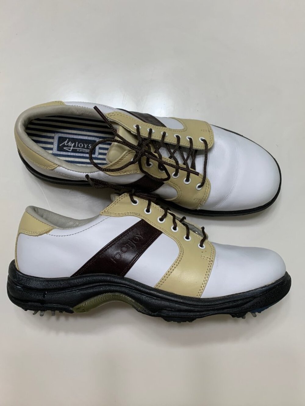 FootJoy MyJoys Custom Contour Series Women’s Golf Shoes White Beige Size 7